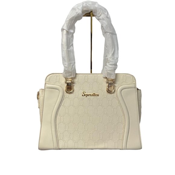 Set 4pc Women Bags ~ Handbag Tote Shoulder Top Handle Satchel Purse Beige Wallet - Picture 5 of 12